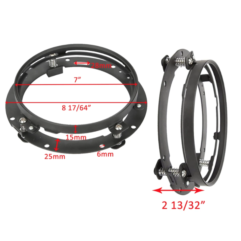 Faro LED motocicleta 7 pulgadas luz diurna DRL luz blanca 6000K ideal Harley Jeep iluminación todoterreno IP67