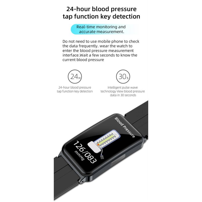 EP01 Reloj Inteligente Salud: ECG, PPG, HRV, Glucosa en Sangre, Temperatura. Rastreador Fitness 1.47
