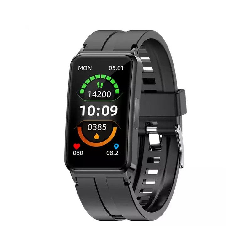 EP01 glucosa en sangre azúcar reloj inteligente ECG  PPG HRV frecuencia cardíaca temperatura 1,47 "HD impermeable pulsera inteligente banda rastreador de actividad física