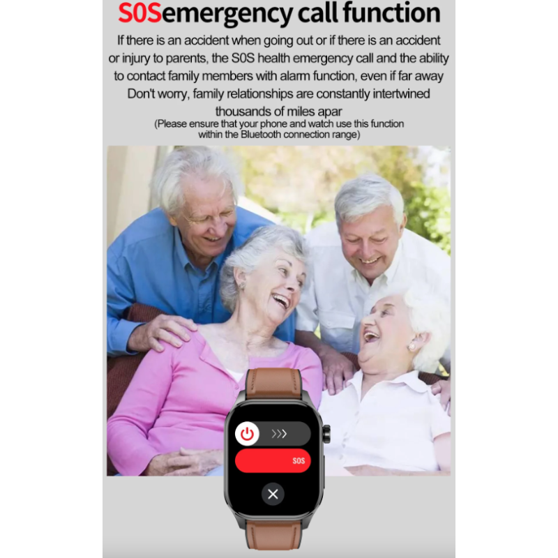 E580 Smartwatch: Glucosa, ECG, Frecuencia Cardíaca, Presión Arterial, IP68. Monitorización Salud 368*448