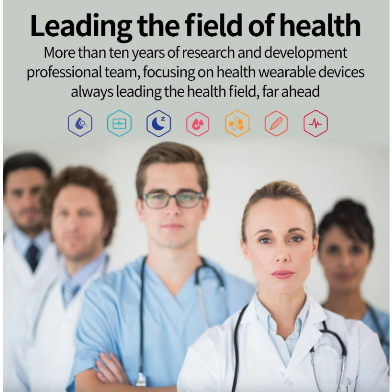 E580 Smartwatch: Glucosa, ECG, Frecuencia Cardíaca, Presión Arterial, IP68. Monitorización Salud 368*448