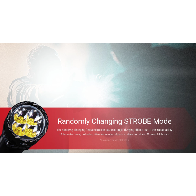 Nitecore EX7 Linterna Potente 6000 Lúmenes USB-C Recargable para Exteriores, Aventura y Búsqueda y Rescate