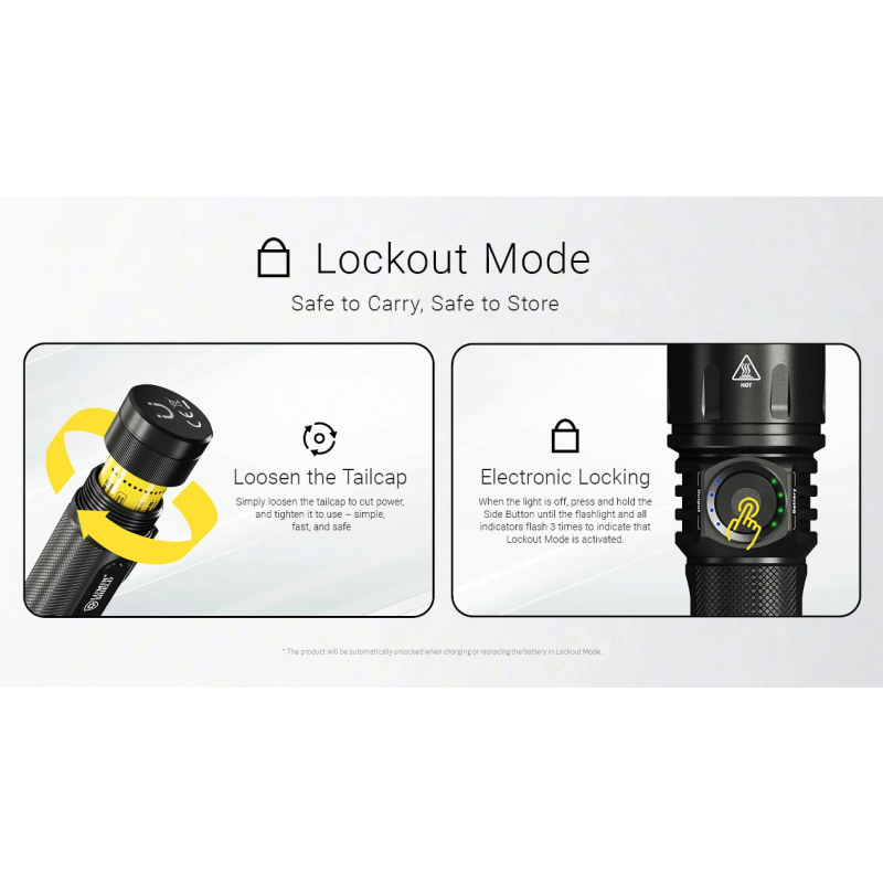 Nitecore EX7 Linterna Potente 6000 Lúmenes USB-C Recargable para Exteriores, Aventura y Búsqueda y Rescate