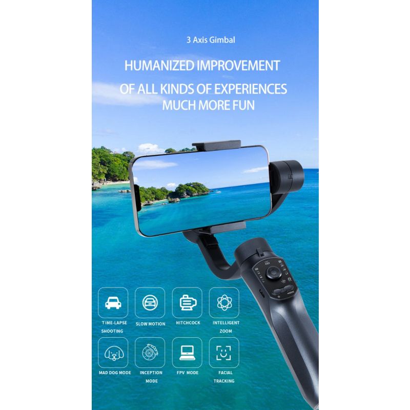 Estabilizador F10 Pro cardán de 3 ejes estabilización de video para smartphone Android iPhone videografía móvil