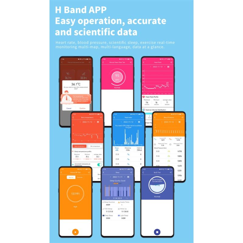 F57L Smartwatch Monitoreo Salud: Glucosa, Presión, Ritmo, Temperatura. Rastreador Fitness, Notificaciones y Llamadas. iOS/Android.