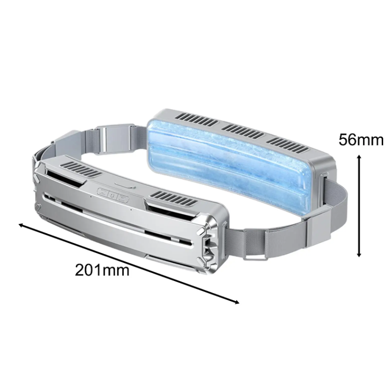Ventilador con Cinturón de Hielo portátil aire acondicionado para camping refrigeración 360 grados brisa refrescante