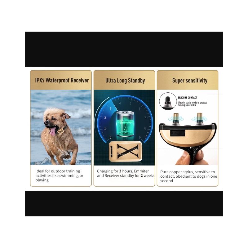 Cerca Electrónica Inalámbrica y Collar de Entrenamiento para Perros Diseño Ergonómico Seguridad para Mascotas