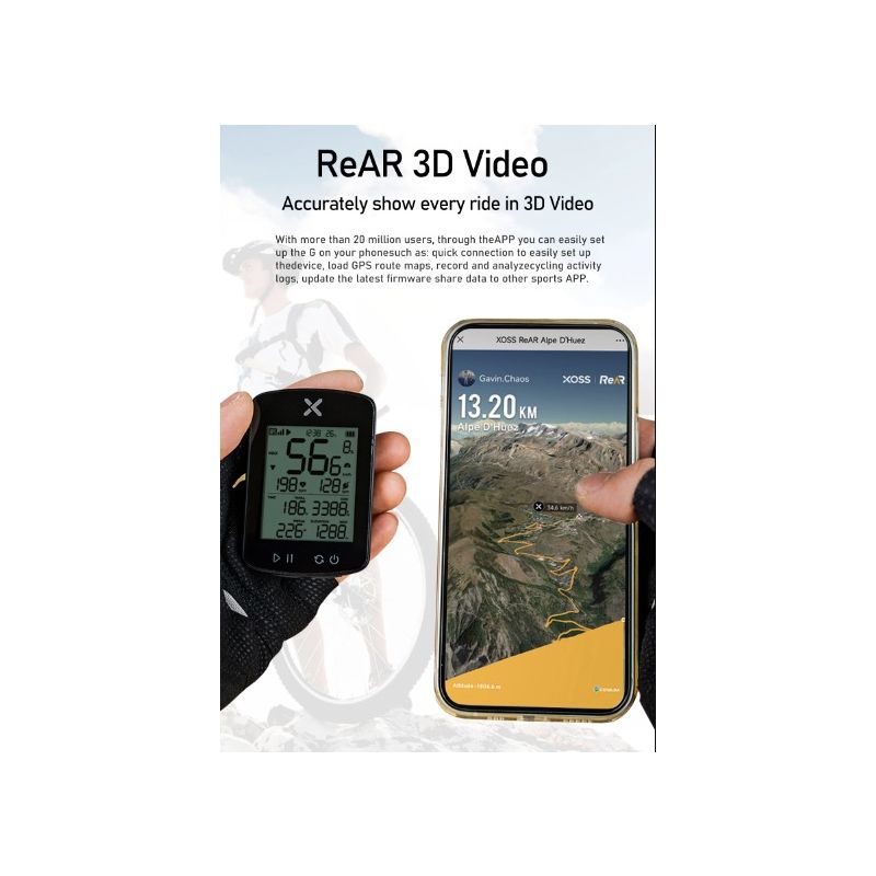 XOSS G+ G2 Computadora Bicicleta Generación GPS Velocímetro Inalámbrico Pantalla Personalizada Ciclismo