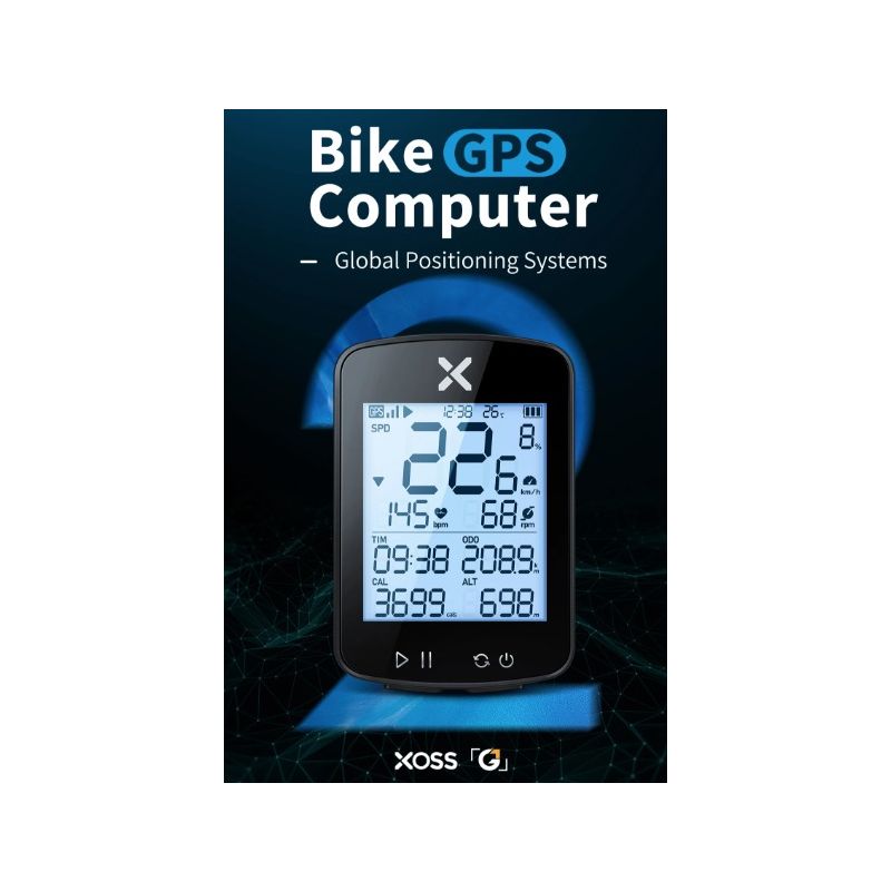 XOSS G+ G2 Computadora Bicicleta Generación GPS Velocímetro Inalámbrico Pantalla Personalizada Ciclismo