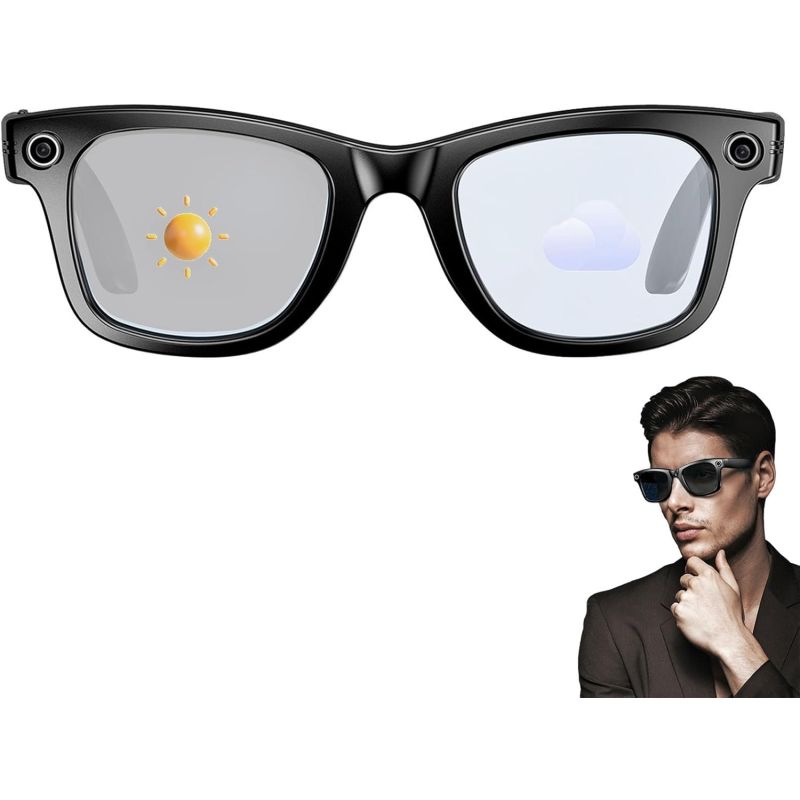 Gafas inteligentes AI: Traducción, Cámara HD, Llamadas, Música, Protección UV y Luz Azul. ¡Tecnología ponible!