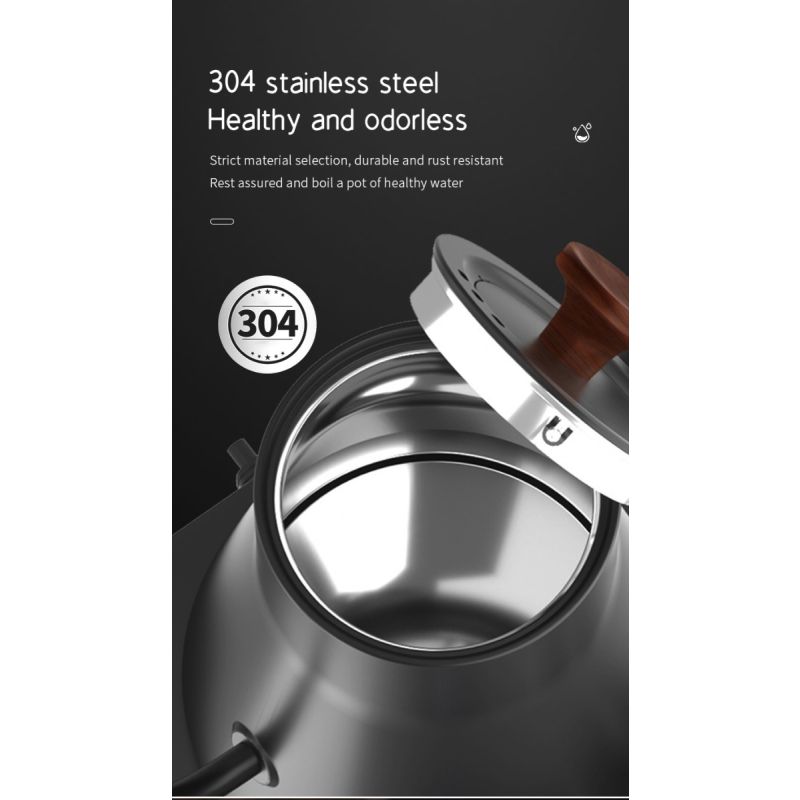 Hervidor Eléctrico Cuello de Cisne 1200 Vatios Preparación de Café y Té Calentamiento Rápido Control Preciso