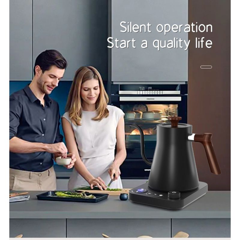 Hervidor Eléctrico Cuello de Cisne 1200 Vatios Preparación de Café y Té Calentamiento Rápido Control Preciso