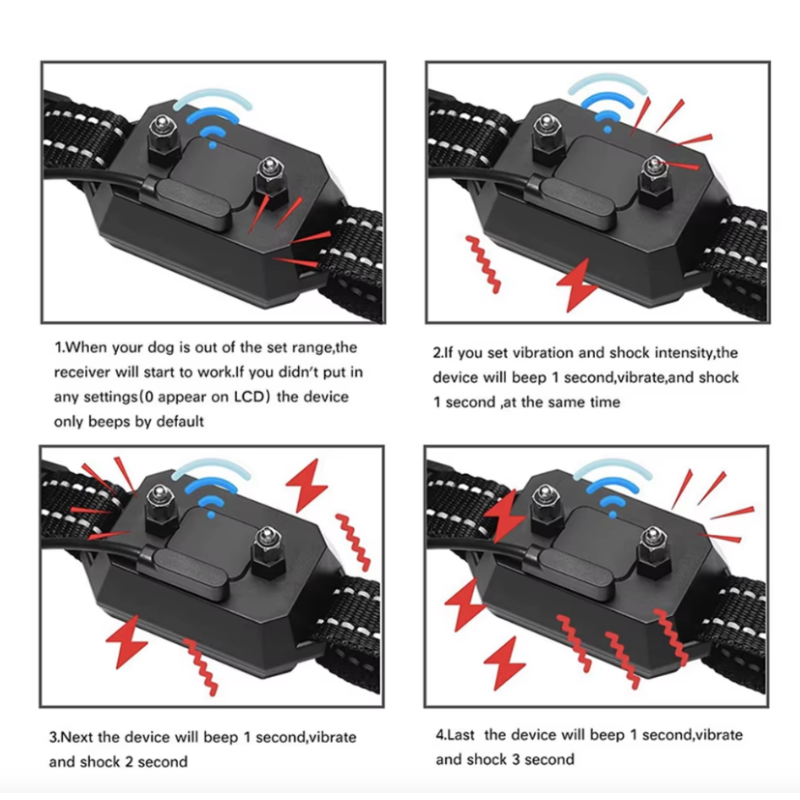 Valla Inalámbrica GPS para Perros Recargable Alcance 100-3300 Pies y Modos de Advertencia Ajustables Sin Cables