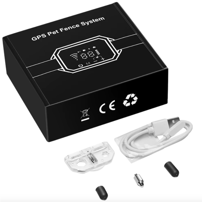 Valla Inalámbrica GPS para Perros Recargable Alcance 100-3300 Pies y Modos de Advertencia Ajustables Sin Cables