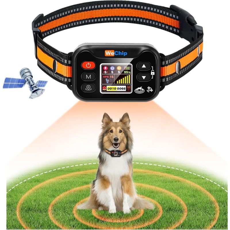 Collar Valla Inalámbrica GPS, Antiladridos Recargable. Para Perros 15-120 lbs. ¡Seguridad Total!