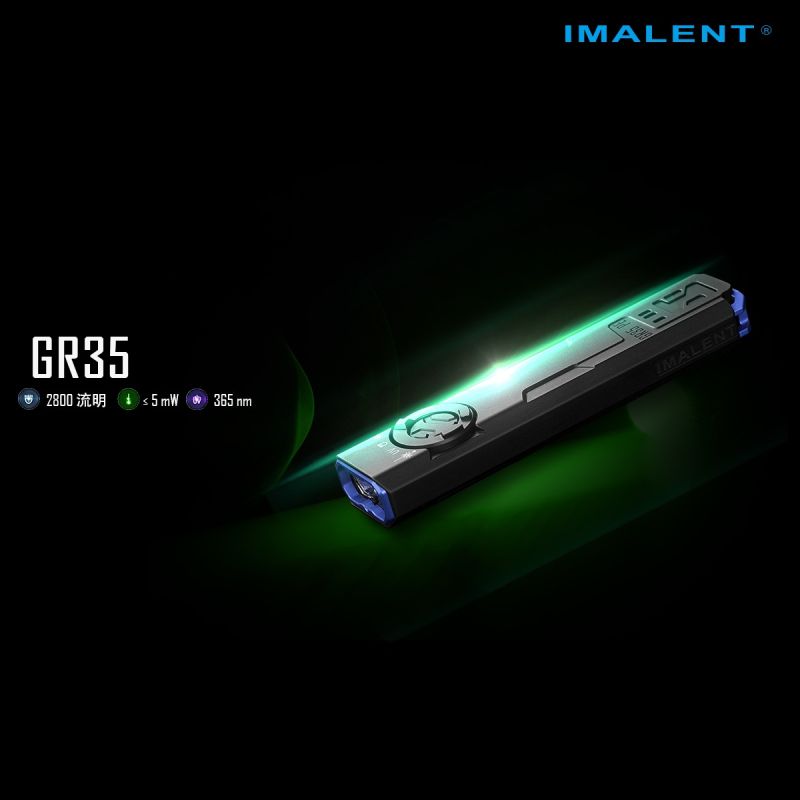 IMALENT GR35 Linterna LED EDC Compacta 2800 Lúmenes Verde - Potente y Portátil