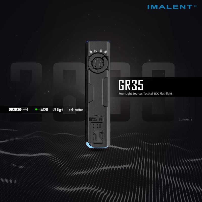 IMALENT GR35 Linterna LED EDC Compacta 2800 Lúmenes Verde - Potente y Portátil
