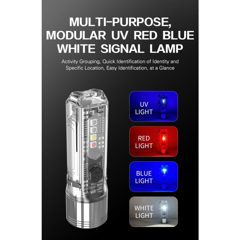 GT13 TIKI Mini luz llavero USB recargable 1000 lúmenes portátil ligera para exploración y aventura 62g