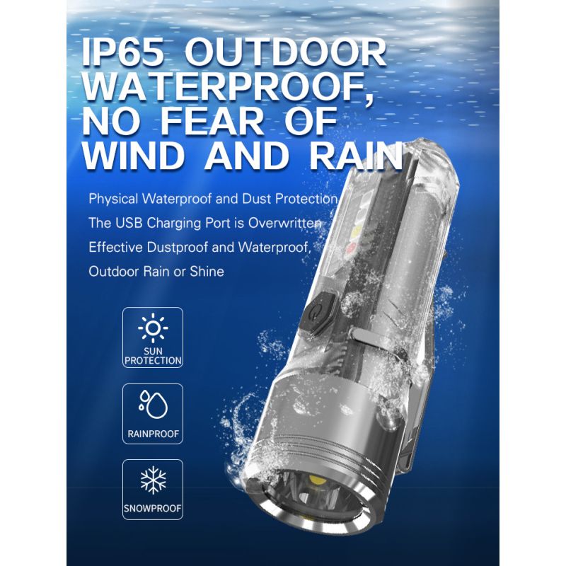 GT13 TIKI Mini luz llavero USB recargable 1000 lúmenes portátil ligera para exploración y aventura 62g