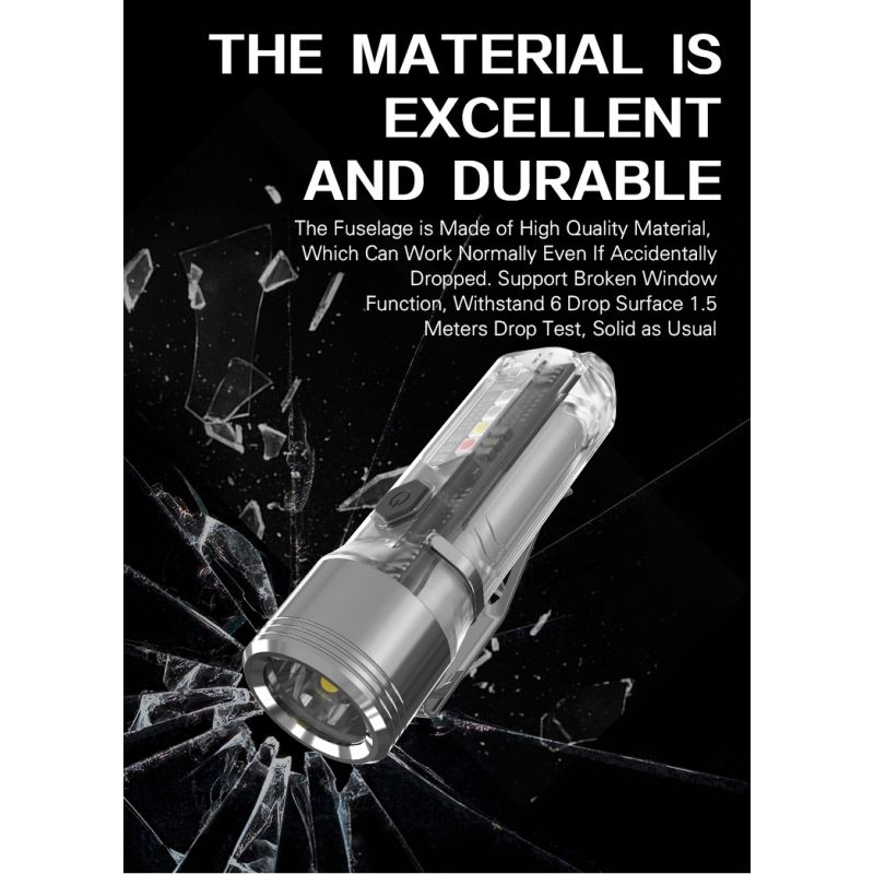 GT13 TIKI Mini luz llavero USB recargable 1000 lúmenes portátil ligera para exploración y aventura 62g