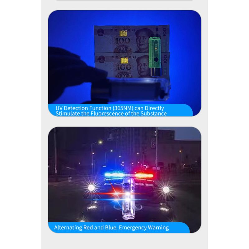 GT13 TIKI Mini luz llavero USB recargable 1000 lúmenes portátil ligera para exploración y aventura 62g