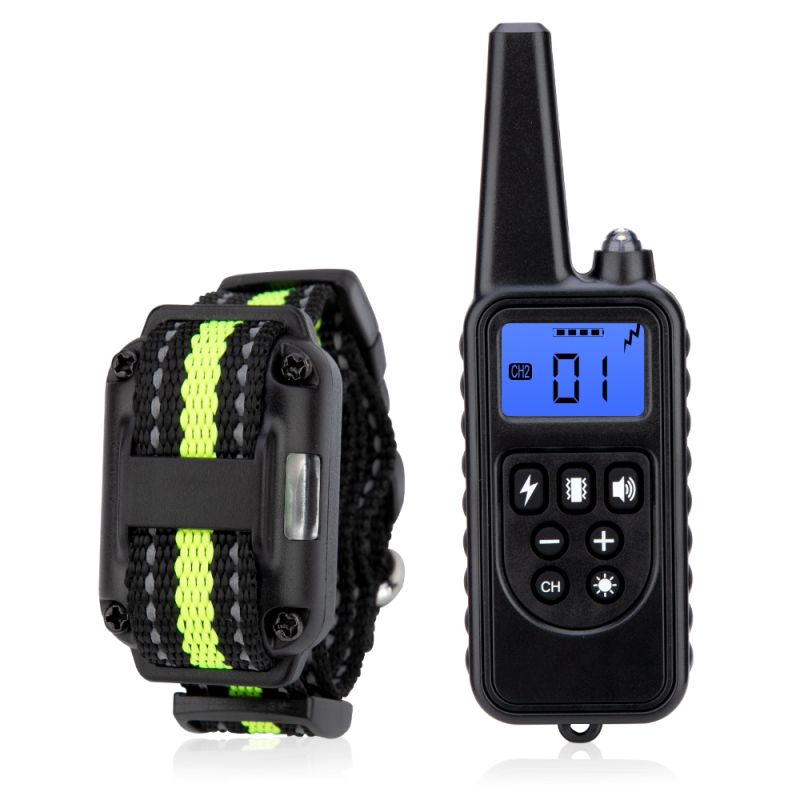 Collar de entrenamiento para perros con pantalla LCD y control remoto impermable niveles ajustables y vibración