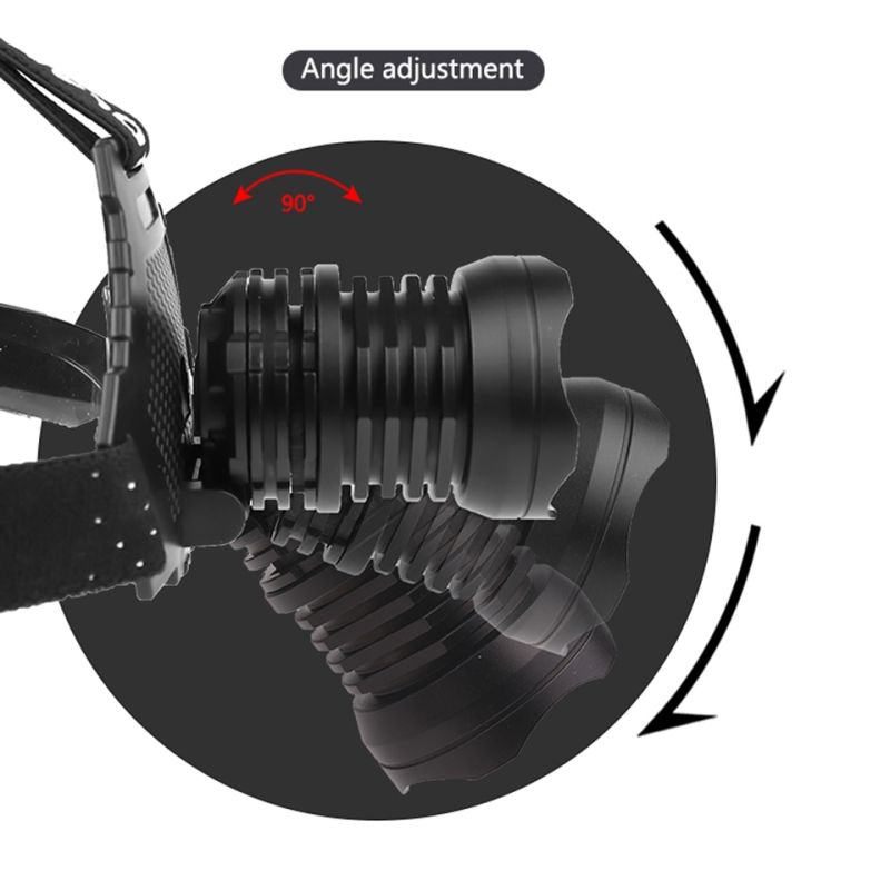 Lámpara de Cabeza LED 8000LM Faro Recargable USB Modos Ajustables Impermeable Ideal para Iluminación Exterior