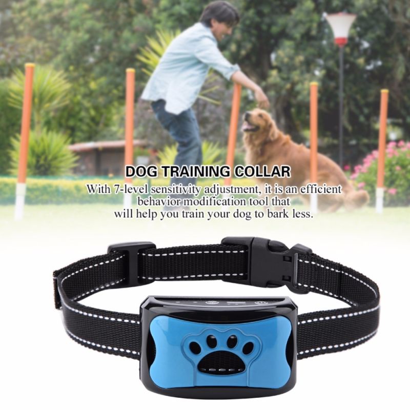 Collar Recargable USB para Perros Dispositivo Anti Ladridos y Vibración Collar Ajustable y Cómodo Impermeable