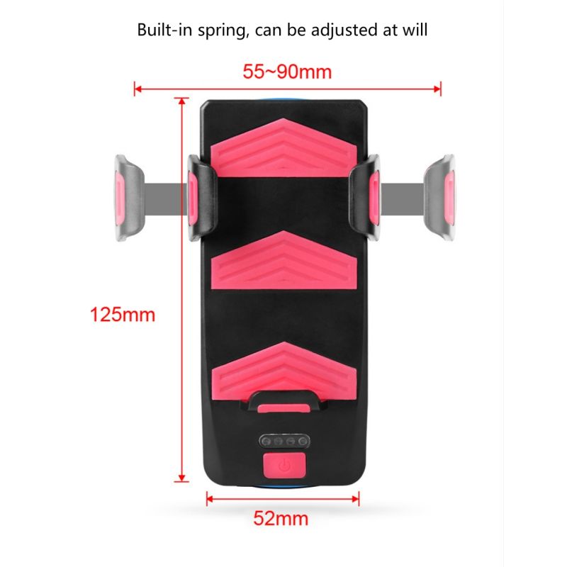 Luz de bicicleta multifunción 4 en 1 linterna 800 lúmenes bocina soporte para teléfono accesorios ciclismo