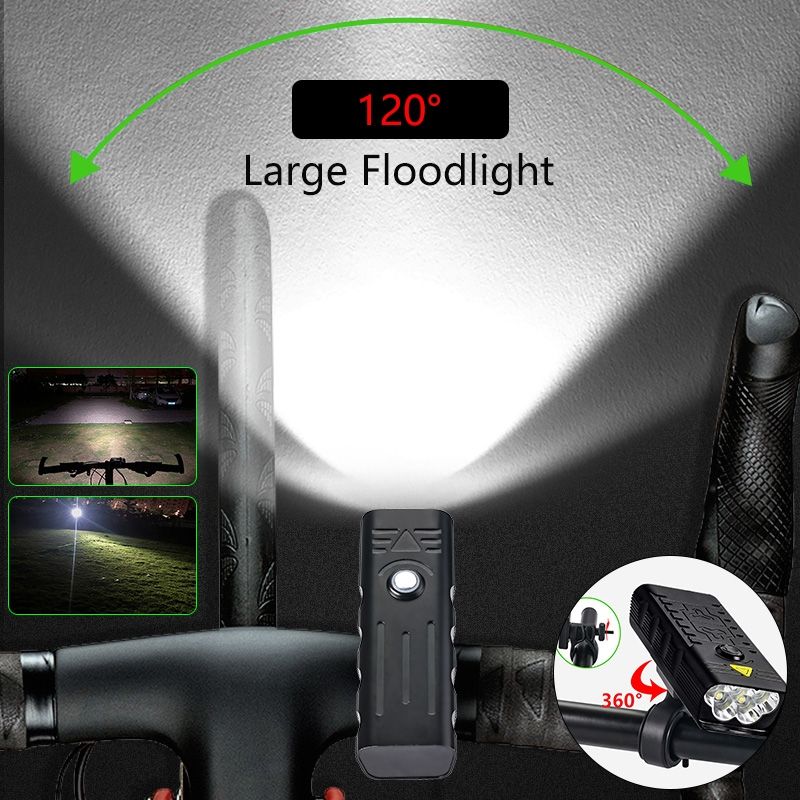 Luz delantera bicicleta TK5 5000 lúmenes USB recargable, impermeable alta visibilidad conducción nocturna