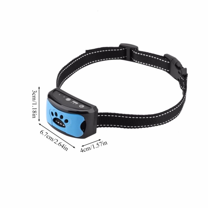 Collar Recargable USB para Perros Dispositivo Anti Ladridos y Vibración Collar Ajustable y Cómodo Impermeable