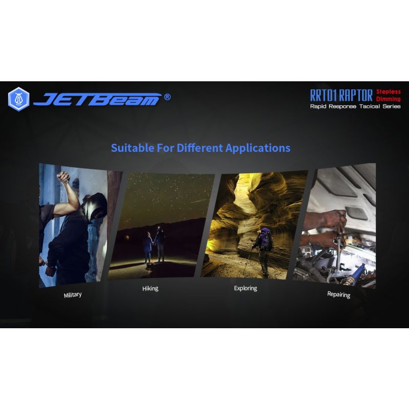 JETBeam JET-RRT01 con XP-L linterna EDC compacta 950 lúmenes ideal para senderismo y uso diario larga duración