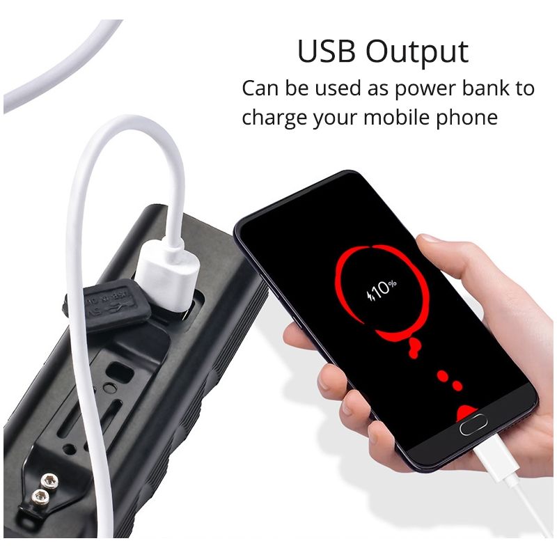 Luz delantera bicicleta TK5 5000 lúmenes USB recargable, impermeable alta visibilidad conducción nocturna