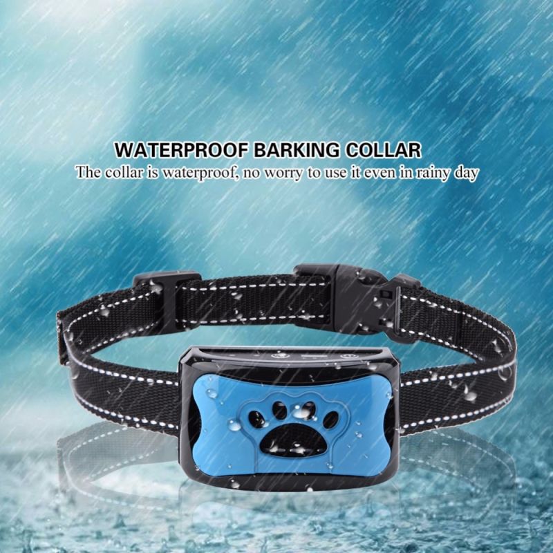 Collar Recargable USB para Perros Dispositivo Anti Ladridos y Vibración Collar Ajustable y Cómodo Impermeable