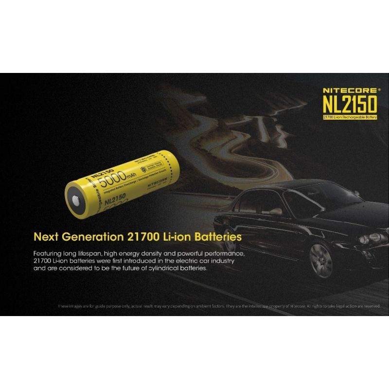 Batería recargable NITECORE NL2150 5000mAh 3.6V ligera de alto rendimiento ideal para linternas y dispositivos