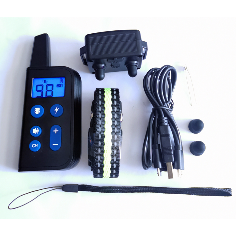 Collar eléctrico para perros 2020 impermeable con control remoto 1000m y niveles de estimulación ajustables