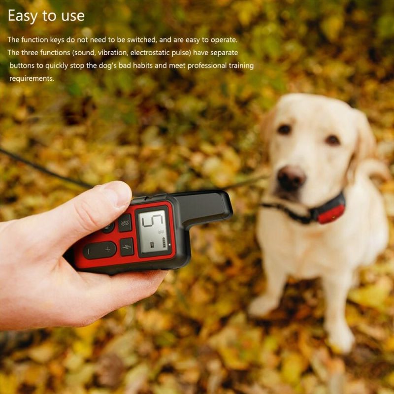 Collar impermeable recargable con beep y vibración niveles ajustables herramienta de entrenamiento para perros