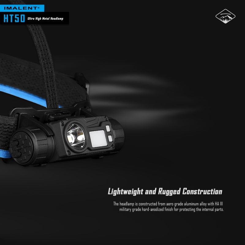 Descubre la IMALENT HT50 linterna potente con fuentes de luz duales ideal para iluminación exterior y camping