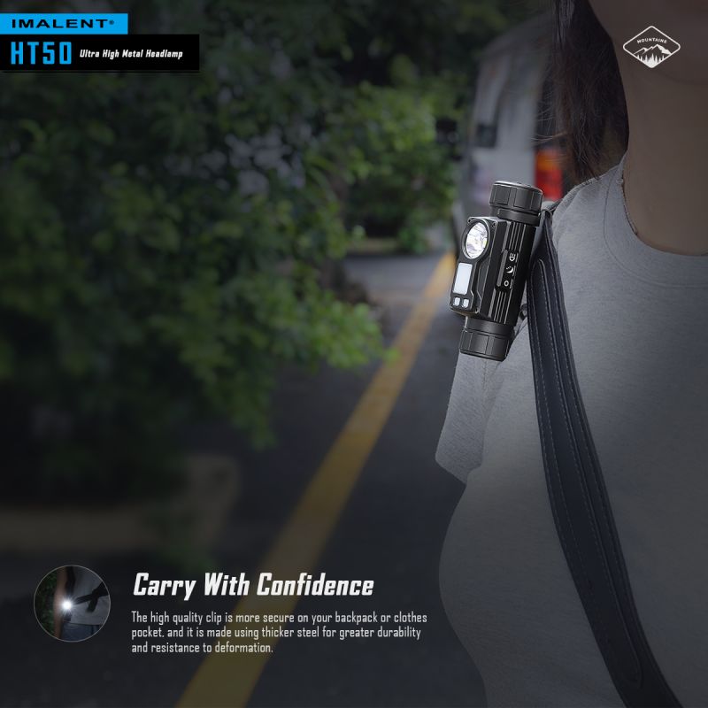 Descubre la IMALENT HT50 linterna potente con fuentes de luz duales ideal para iluminación exterior y camping