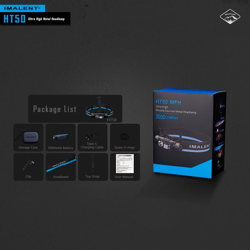 Descubre la IMALENT HT50 linterna potente con fuentes de luz duales ideal para iluminación exterior y camping