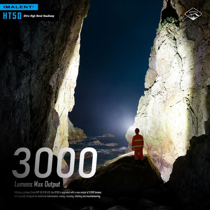 Descubre la IMALENT HT50 linterna potente con fuentes de luz duales ideal para iluminación exterior y camping