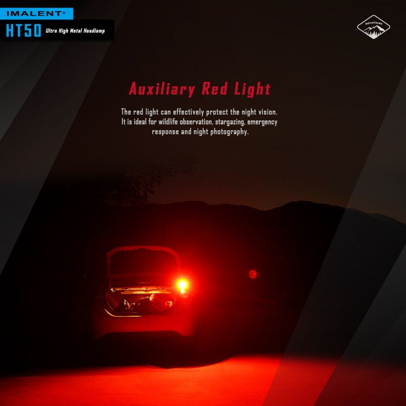 Descubre la IMALENT HT50 linterna potente con fuentes de luz duales ideal para iluminación exterior y camping