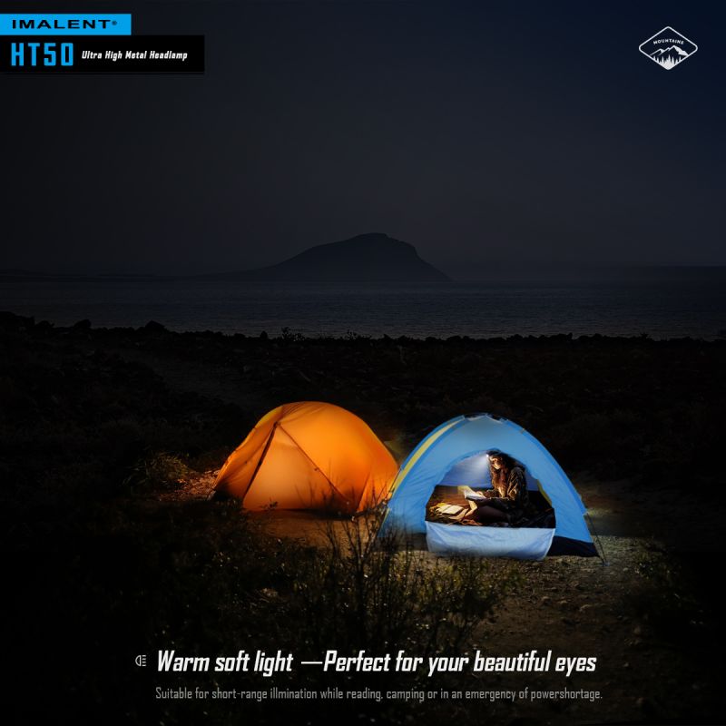 Descubre la IMALENT HT50 linterna potente con fuentes de luz duales ideal para iluminación exterior y camping