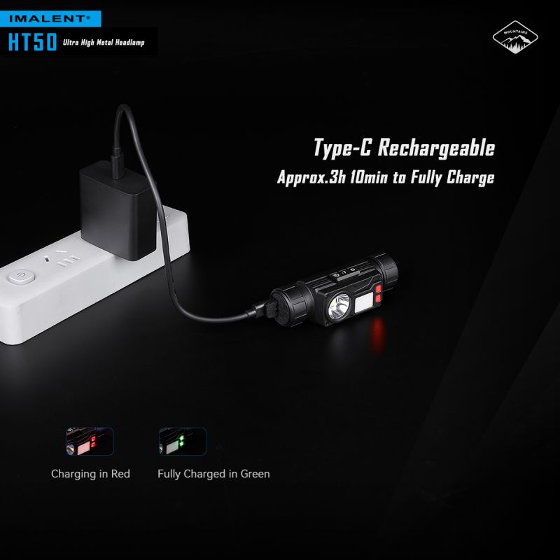 Descubre la IMALENT HT50 linterna potente con fuentes de luz duales ideal para iluminación exterior y camping