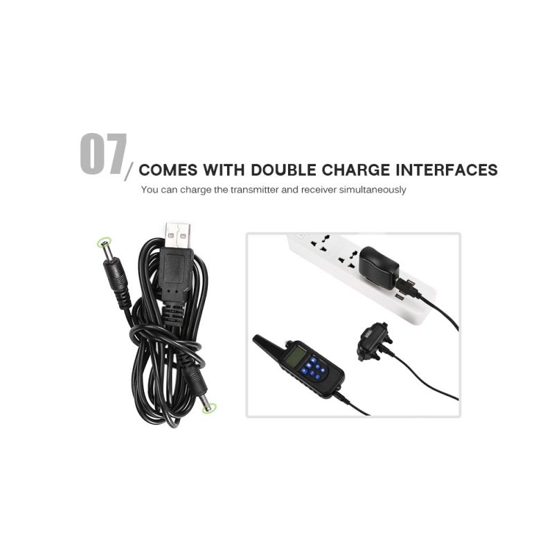 Collar de Entrenamiento Eléctrico 800m Recargable Impermeable con Pantalla LCD y Modos Ajustables para Perros