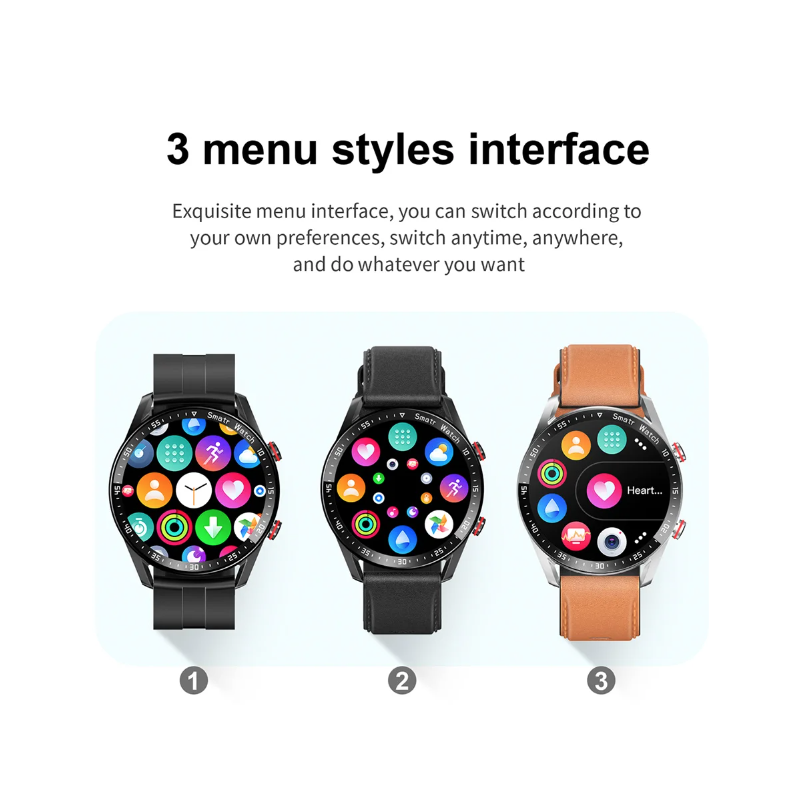 Smartwatch HW20 con Llamadas Bluetooth y ECG, 1.28 pulgadas, Monitoreo de Salud, iOS y Android