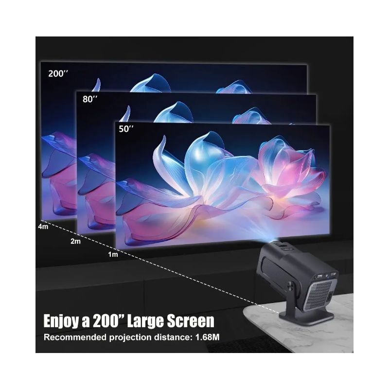 Nuevo Proyector HY320 Resolución Nativa 4K 1080P 390 ANSI Lúmenes Android 11 Dual Wifi6 Bluetooth 5.0 Portátil