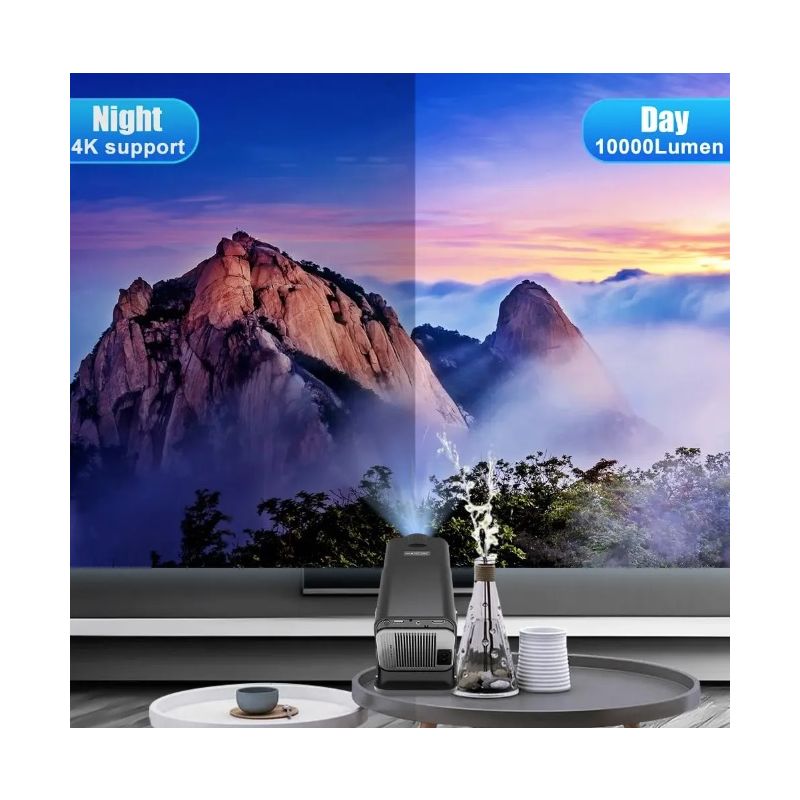 Nuevo Proyector HY320 Resolución Nativa 4K 1080P 390 ANSI Lúmenes Android 11 Dual Wifi6 Bluetooth 5.0 Portátil