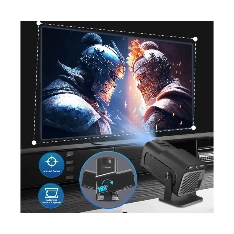 Nuevo Proyector HY320 Resolución Nativa 4K 1080P 390 ANSI Lúmenes Android 11 Dual Wifi6 Bluetooth 5.0 Portátil