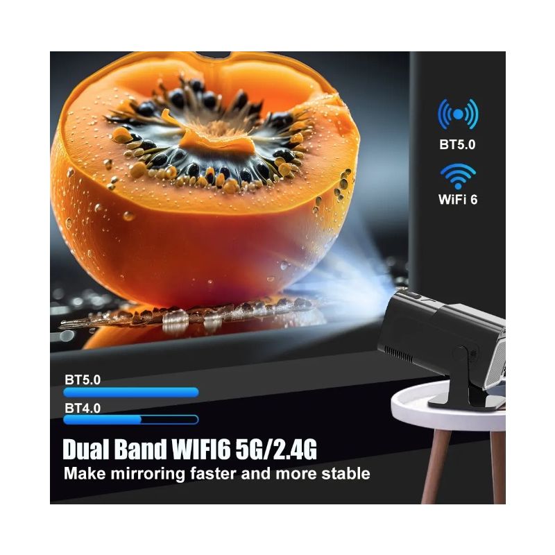 Nuevo Proyector HY320 Resolución Nativa 4K 1080P 390 ANSI Lúmenes Android 11 Dual Wifi6 Bluetooth 5.0 Portátil